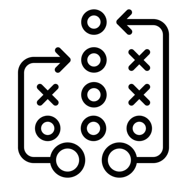 Schaakstrategie Icoon Omtrek Vector Online Spel Casino Spelen — Stockvector