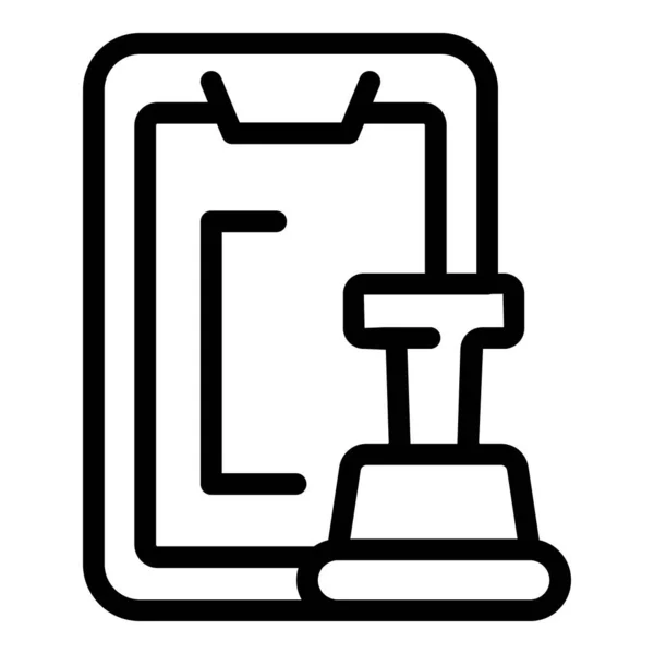 Smartphone Chess Icon Outline Vector Computer Game Social Design — Stock Vector
