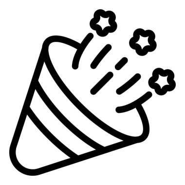 Doğum günü pastası ikonu ana hatları vektörü. Çikolatalı şeker. Tatlı şeker