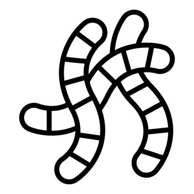 Kompost solucanı ana hatları vektörü. Bahçe toprağı. Hayvan bahçesi.