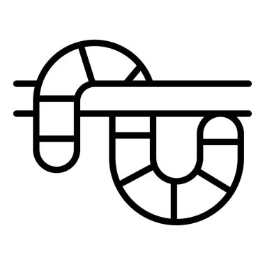 Böcek solucanı ikonu ana hat vektörü. Bahçe böceği. Larva hayvanı.