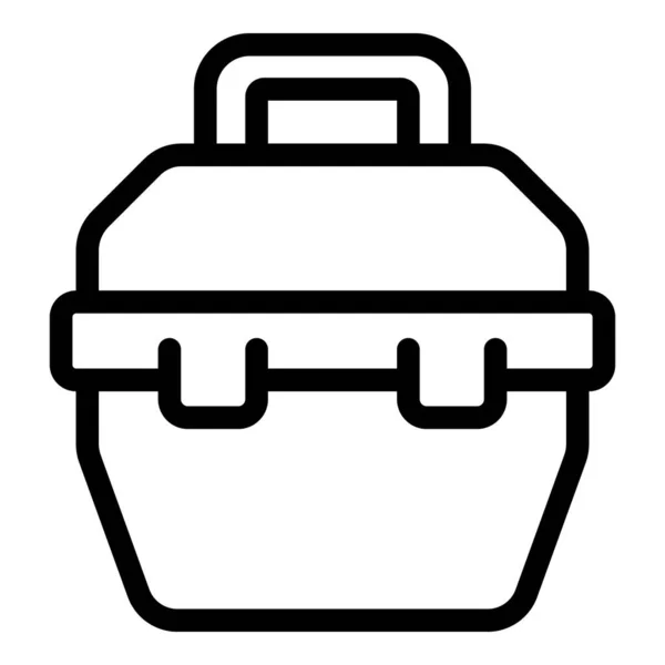 Значок Creative Toolbox Обрисовывает Вектор Коробка Инструментами Чехол Ремонта — стоковый вектор
