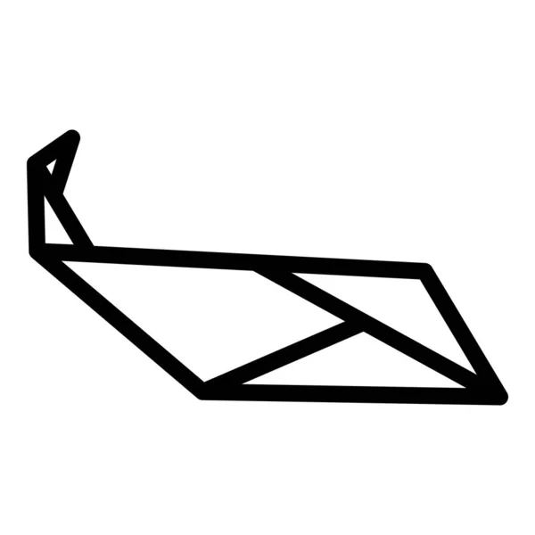Rise Papper Fågel Ikon Kontur Vektor Origami Djur Geometrisk Polygon — Stock vektor