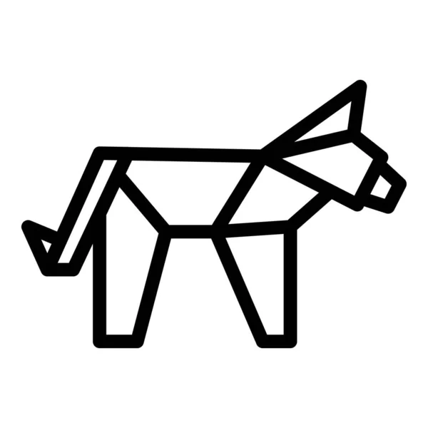 Zebra 종이접기 아이콘은 벡터의 개요입니다 — 스톡 벡터