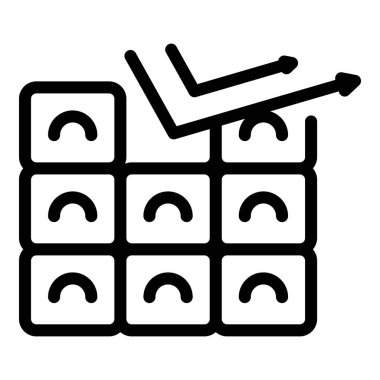 Yüz ikonu taslak vektörü. Kuru sağlık. Alerjik hasta.