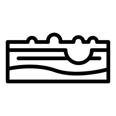 Cilt bakım ikonu ana hatları vektörü. Yüz bakımı. Kanser sağlığı