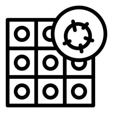 Cilt bakım ikonu ana hatları vektörü. Yüz bakımı. Kanser kliniği