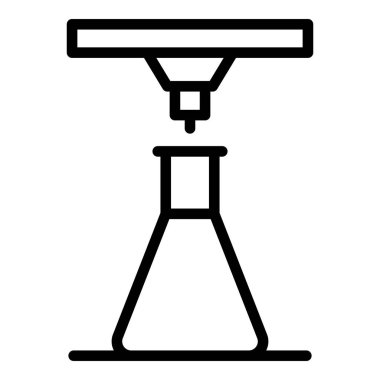 Mataralı cam yapım ikonu ana hatları vektörü. Karışık tasarım. Yüzme işlemi