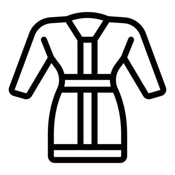 Peignoir Textile Icône Contour Vecteur Tissu Tissu Plié Propre — Image vectorielle