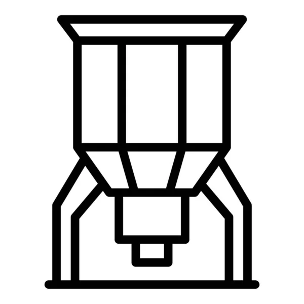 Вектор Контура Иконки Заводского Оборудования Производство Стекла Window Pvc — стоковый вектор