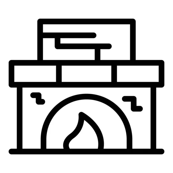 stock vector Fireplace icon outline vector. Furnace gas. Wood industry