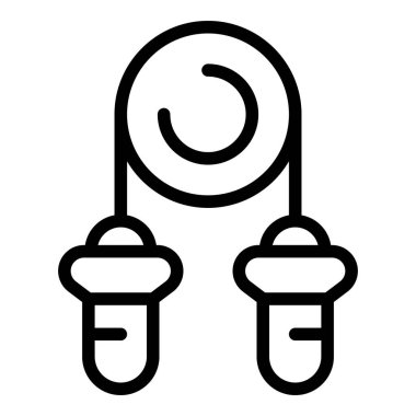 Eğitmen espander simgesi ana hat vektörü. El elemanı. Güç egzersizi