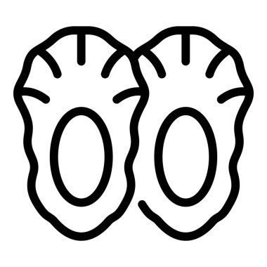 Ayakkabı kapağı ikonu ana hat vektörünü koru. Hastane kıyafeti. Güvenlik doktoru.