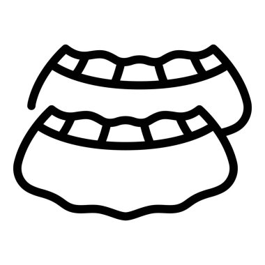 Atık kapaklı ayakkabı ikonu ana hatları vektörü. Güvenlik maskesi. Eldiven güvenliği