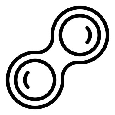 Lens durumu ikon ana hatlı vektörü. Göz görüşü. Ameliyat lazeri