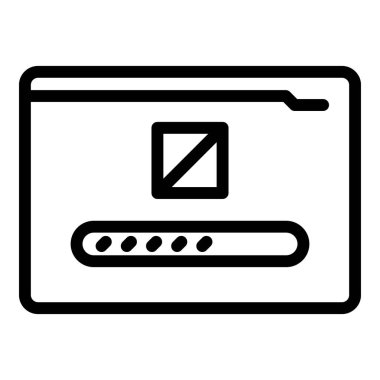 Web izleme simgesi ana hat vektörü. Deniz mavnası. Liman Denizcisi