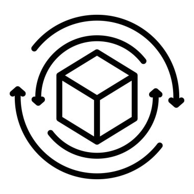 Paket dışa aktarım simgesi dış hat vektörü. Konteynır ithali. Liman Denizcisi