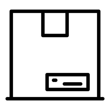 Paket trafik simgesi ana hatları vektörü. Nakliye. Kargo kamyonu.