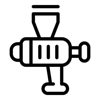 Silah spreyi ikon ana hatları vektörü. Araba otomatiği. Servis boyası