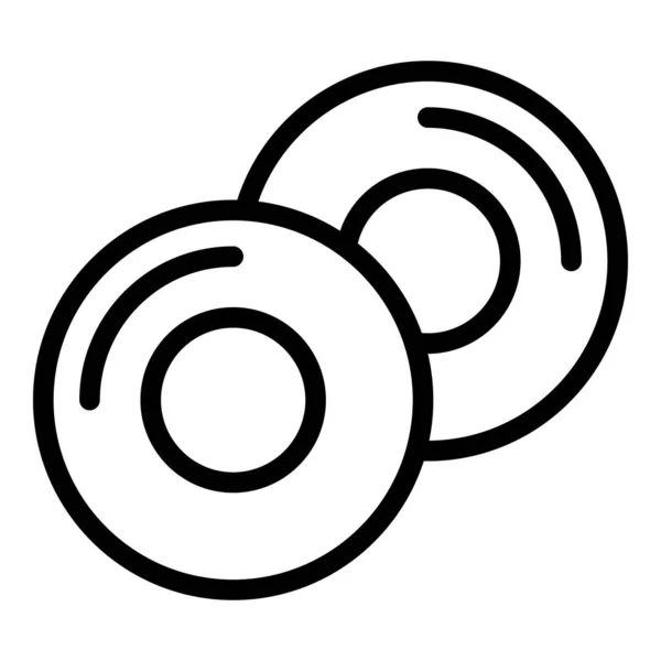 Ελαστικός Κύκλος Espander Διάνυσμα Περίγραμμα Εικονίδιο Ανιχνευτής Ματιού Λαβή Χεριού — Διανυσματικό Αρχείο