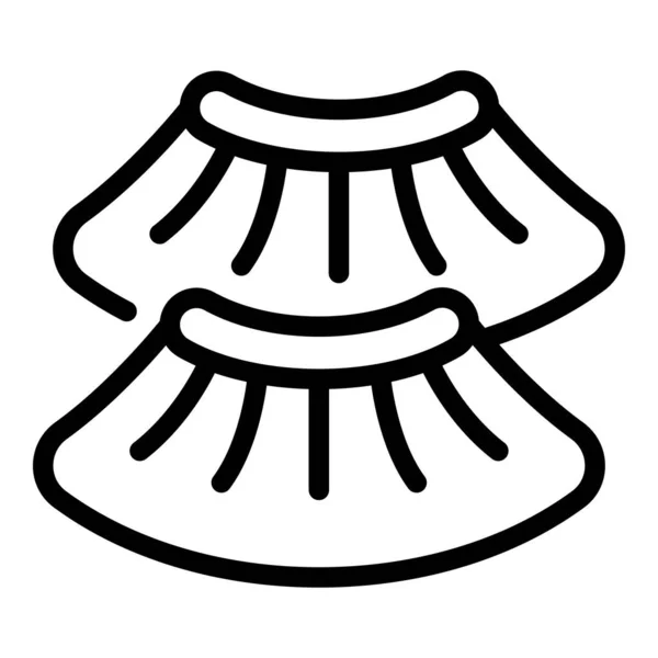 Вектор Контура Значка Двойной Крышки Обуви Защитный Костюм Безопасность Врача — стоковый вектор