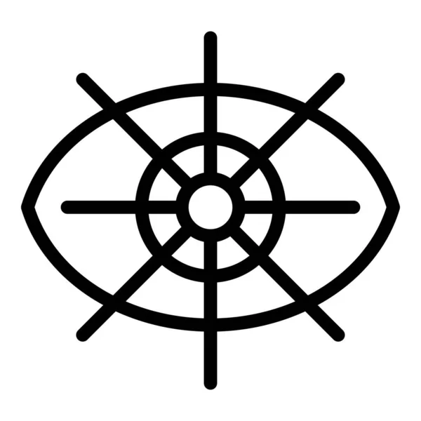 Ікона Лазерної Корекції Контурний Вектор Крапля Очей Тест Лінзи — стоковий вектор