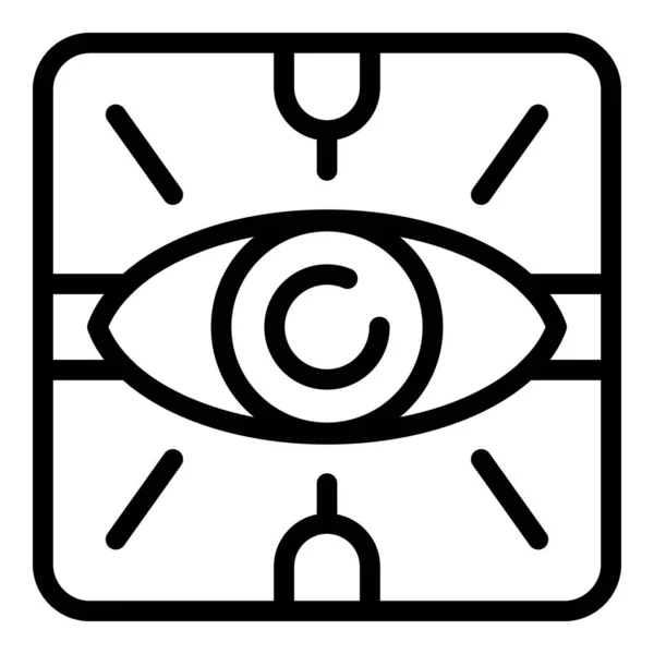 Вектор Контура Иконки Зрения Очки Глаз Тестовый Пациент — стоковый вектор
