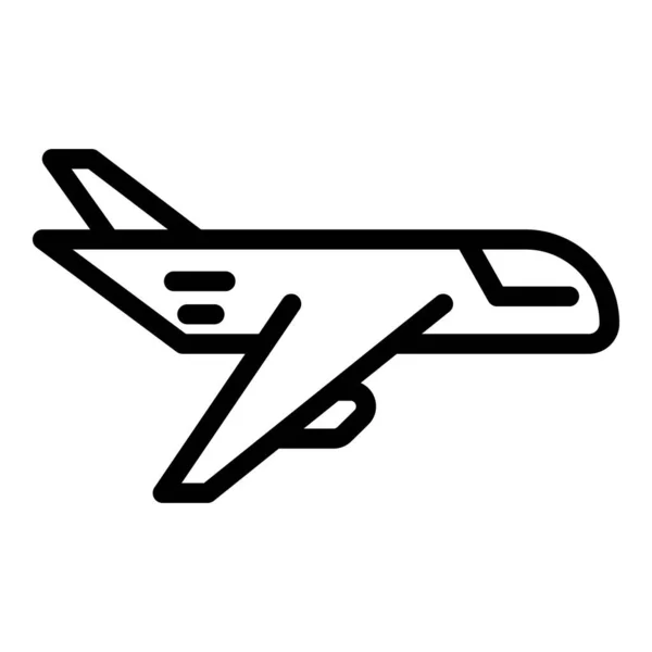 Ikona Dostawy Powietrza Wektor Zarysu Furgonetka Ładunek Przywozowy — Wektor stockowy