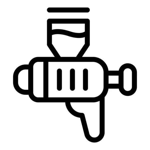 Service Paint Gun Icon Outline Vector Garage Mechanic Painter Vehicle — Stock Vector