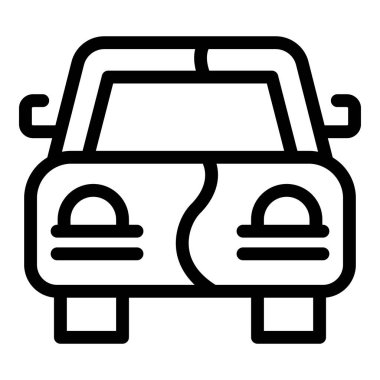 Araba boyama ikonu ana hatları vektörü. Vücudunu kontrol et. Tamir silahı.