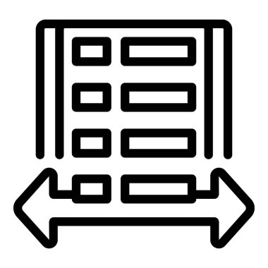 Görev raporu simge ana hatları vektörü. Belge formu. Kağıt damga