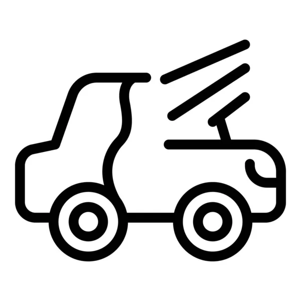 汽车喷漆图标矢量轮廓 身体喷雾 汽车服务 — 图库矢量图片