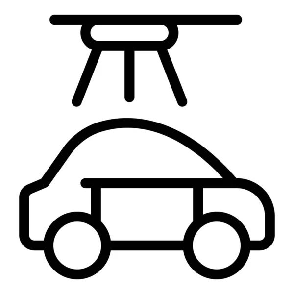 Car Auto Spray Icon Outline Vector Check Car Body Service — Stock Vector