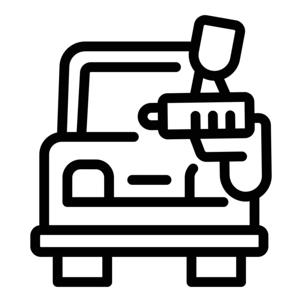 Вектор Значка Автораспыления Автомобиля Сервис Ремонта Автомобильная Пушка — стоковый вектор