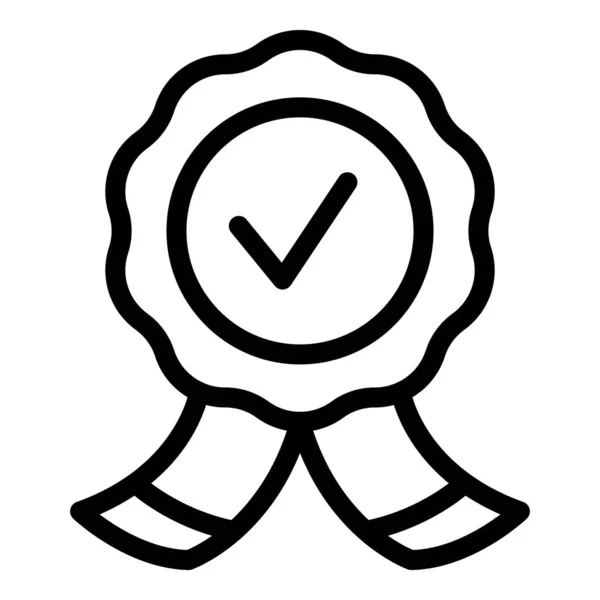 Vector Esquema Icono Emblema Aprobado Informe Dinero Verificación Empleo — Vector de stock