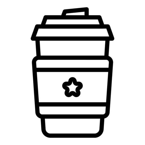 Coffee Cup Icon Outline Vector Restaurant Food Shop Meal — Stock Vector