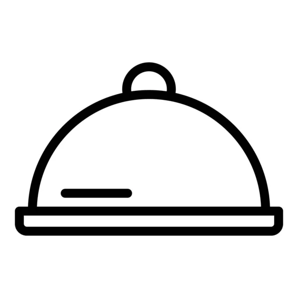 Ícone Bandeja Vetor Contorno Refeição Jantar Almoço —  Vetores de Stock