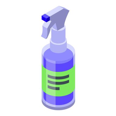 El spreyi ikonu izometrik vektörü. Çalışma takımı. Şirket çalışanı