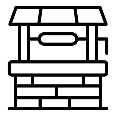 Çiftlik ikonu ana hat vektörü. Sığır sürüsü. Angus hayvanı.