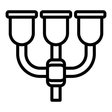 Süt emici simgesi ana hat vektörü. Sığır sürüsü. Hayvan boğası.