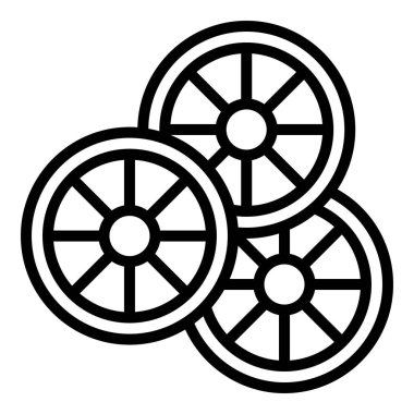 Kesilmiş meyve ikonu ana hatları vektörü. Yemek Brezilyalı. Et pişti.