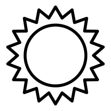 Çöl güneş ikonu ana hat vektörü. Suudi Arabistan. Kum manzarası