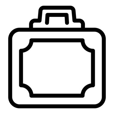 Dosya simgesi dış hat vektörünü düzelt. Alet çantası. Çantayı aç