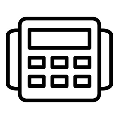 Polis muhafız ikonu ana hat vektörü. Güvenlik okulu. Polis memuru.