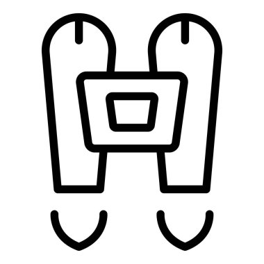 Hızlanma jetpack ikon ana hatları vektörü. İş kariyeri. Gelecekteki yükseltme