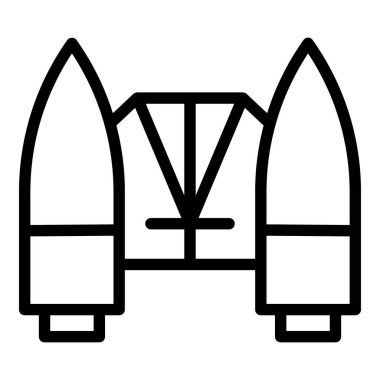 Potansiyel jetpack ikon ana hatları vektörü. Hızı arttır. Çalışma geleceği