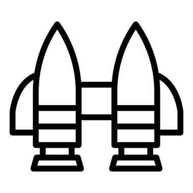 Elektrik jetpack simgesi ana hat vektörü. Hızı arttır. Başarı becerisi