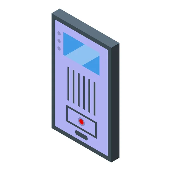 Entrance Intercom Icon Isometric Vector Video Door Camera System — Stock Vector
