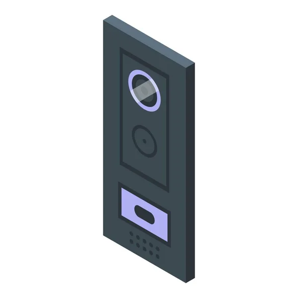 Llama Icono Seguridad Vector Isométrico Video Portero Sistema Puerta — Archivo Imágenes Vectoriales