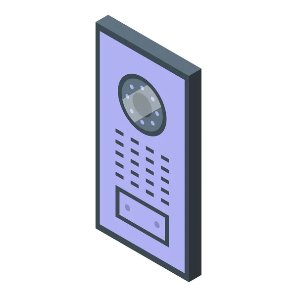 Icono Video Intercomunicador Vector Isométrico Cámara Puerta Seguridad Del Sistema — Vector de stock